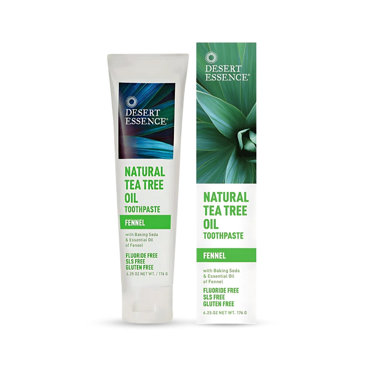 Tea Tree Oil Toothpaste – Fennel, 6.25 oz, Baking Soda, Pure Essential Oils, Natural Oral Care