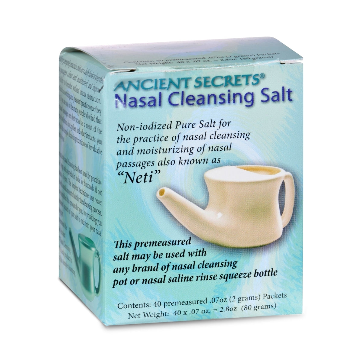 Nasal Cleansing Salt Packets – 40 Packets for Sinus Rinse & Nasal Irrigation