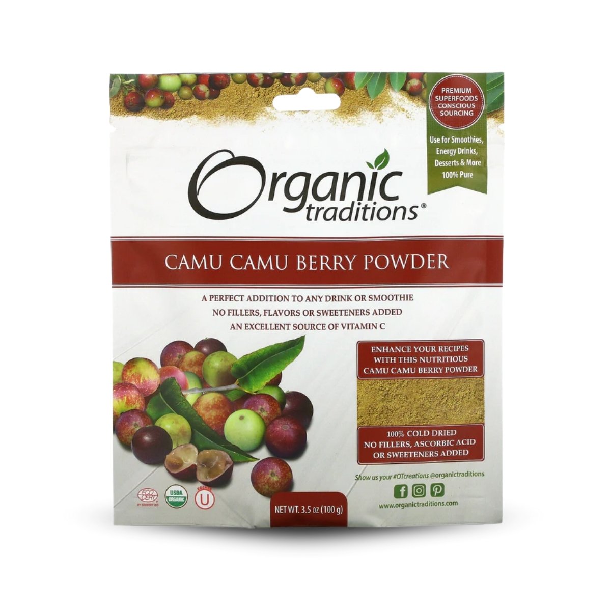 Camu Camu Berry Powder – 3.5 oz (100 g), Organic Vitamin C Superfood