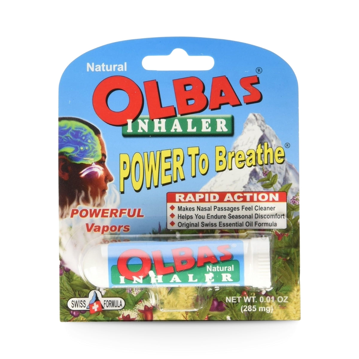 Inhaler – Pocket Size, 285 mg, Natural Aromatherapy for Congestion Relief