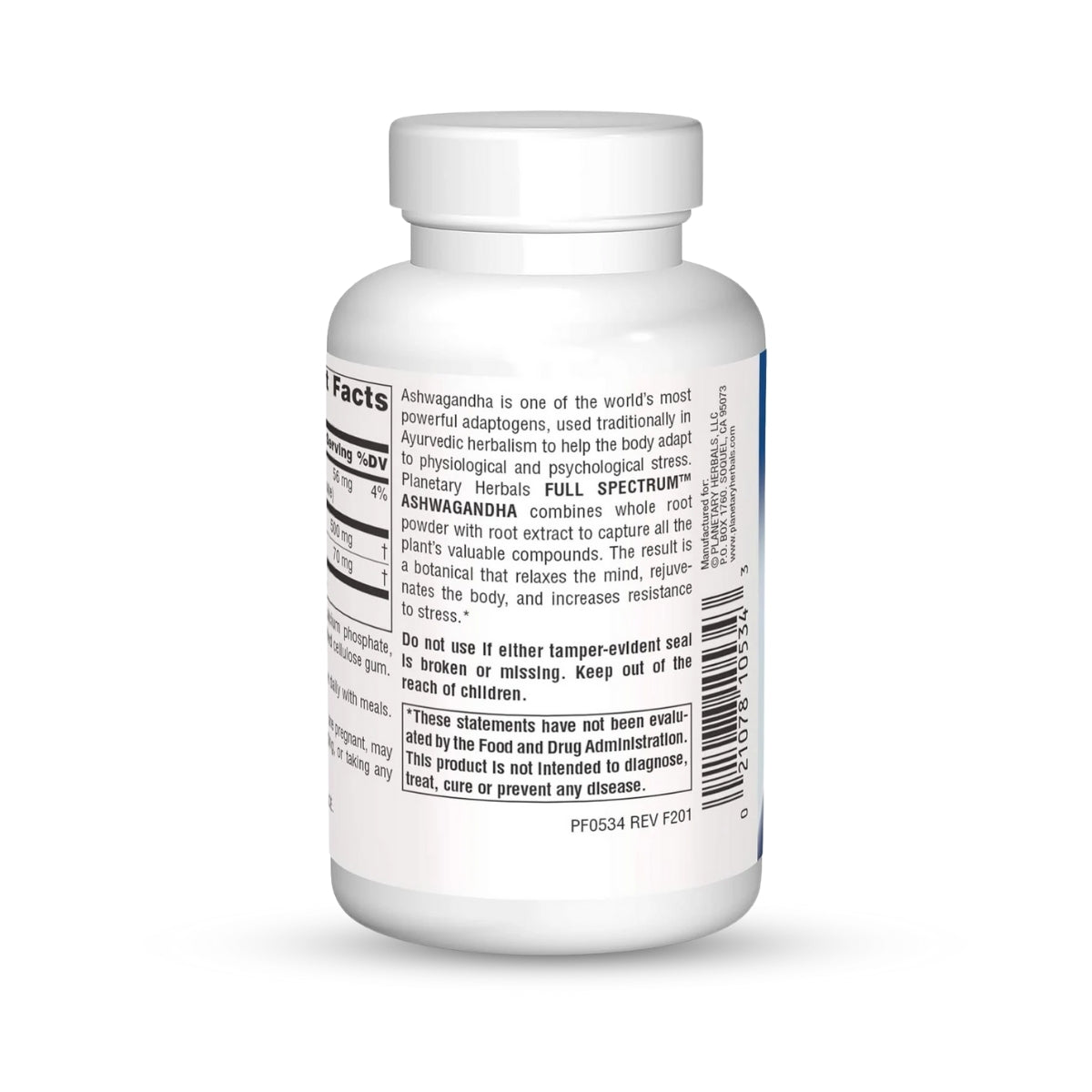 Ashwagandha Full Spectrum 570 mg – Rejuvenating Tonifier for Stress Relief & Vitality 60 Capsules