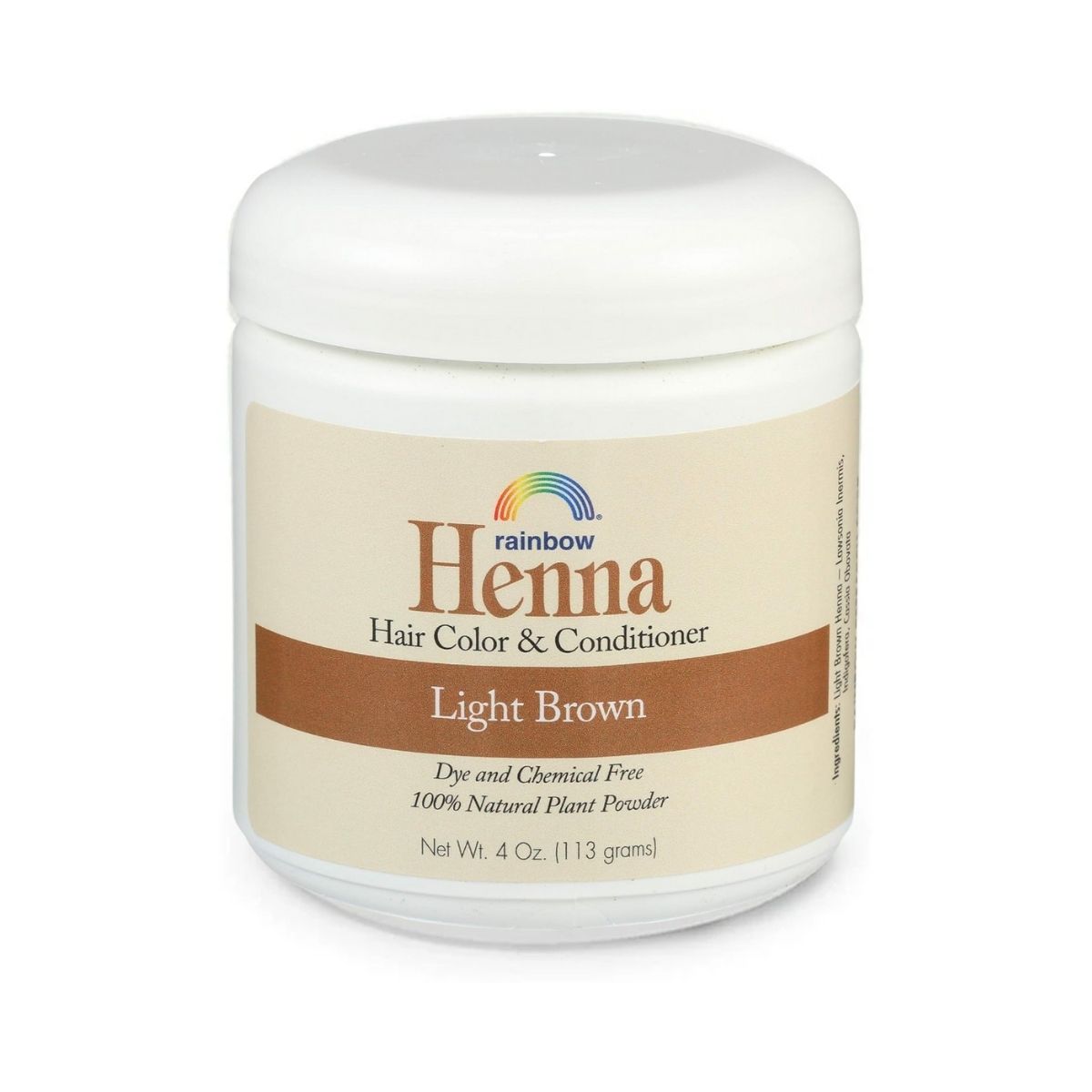 Henna Hair Color & Conditioner – Light Brown, 4 oz, Natural Hair Dye & Conditioner for Men & Women