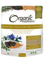 Organic Traditions Sprouted Chia and Flax Seed Powder 16oz (454 grams)
