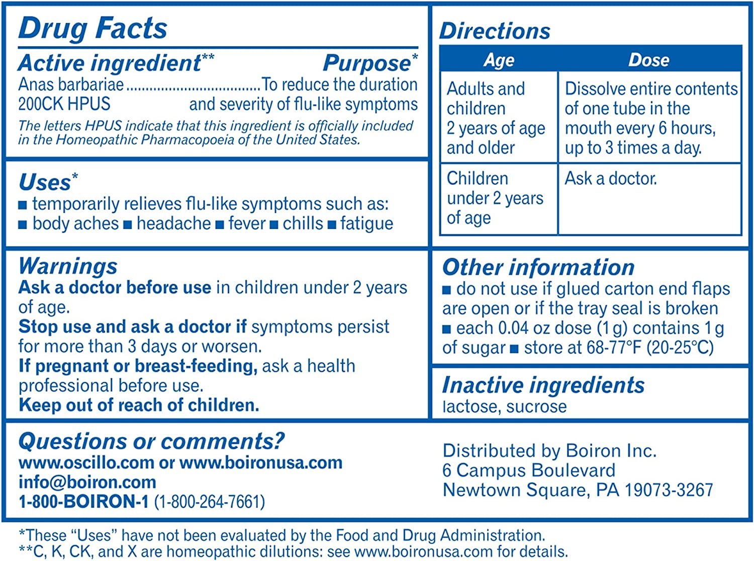Boiron - Oscillococcinum Quick-Dissolving Pellets for Flu-Like Symptoms - 12 Dose(s)