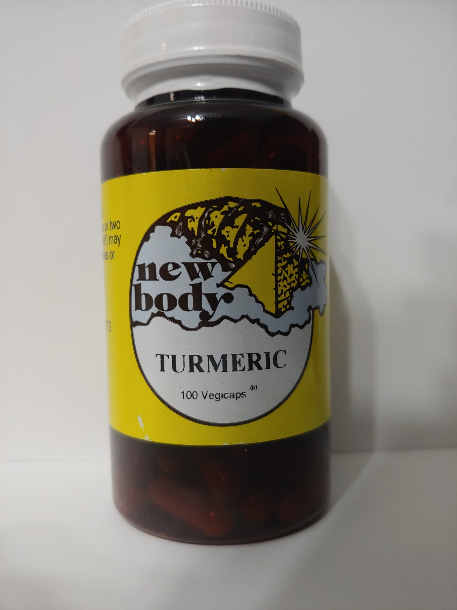 New Body Products Turmeric 100 Vegicaps This Product Contains No Fillers, Binders, or Additives