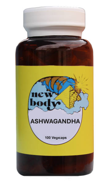 New Body Ashwagandha 100 Vegicaps No Binders, Fillers or Additives
