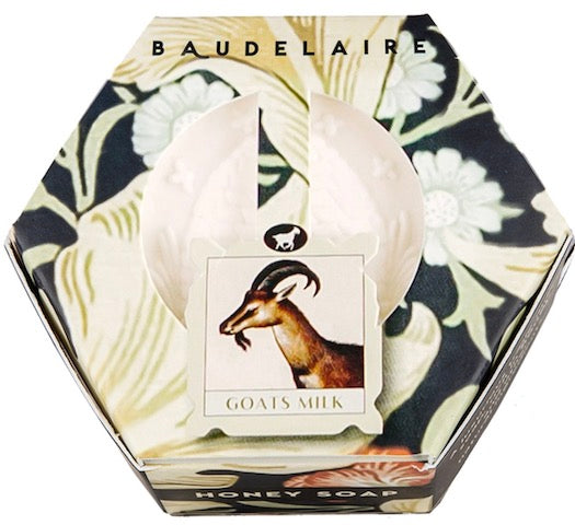 Baudelaire Honey Soap Bar Hex Goats Milk 3.5 Ounce Bar