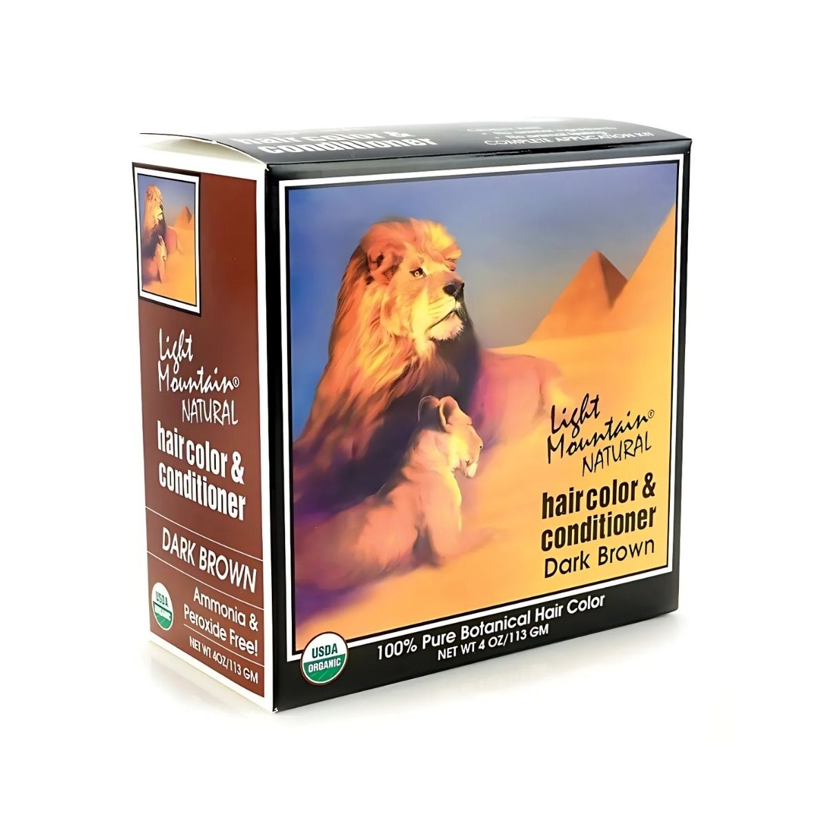 Henna Hair Color & Conditioner – Dark Brown, 4 oz, 100% Natural & Organic