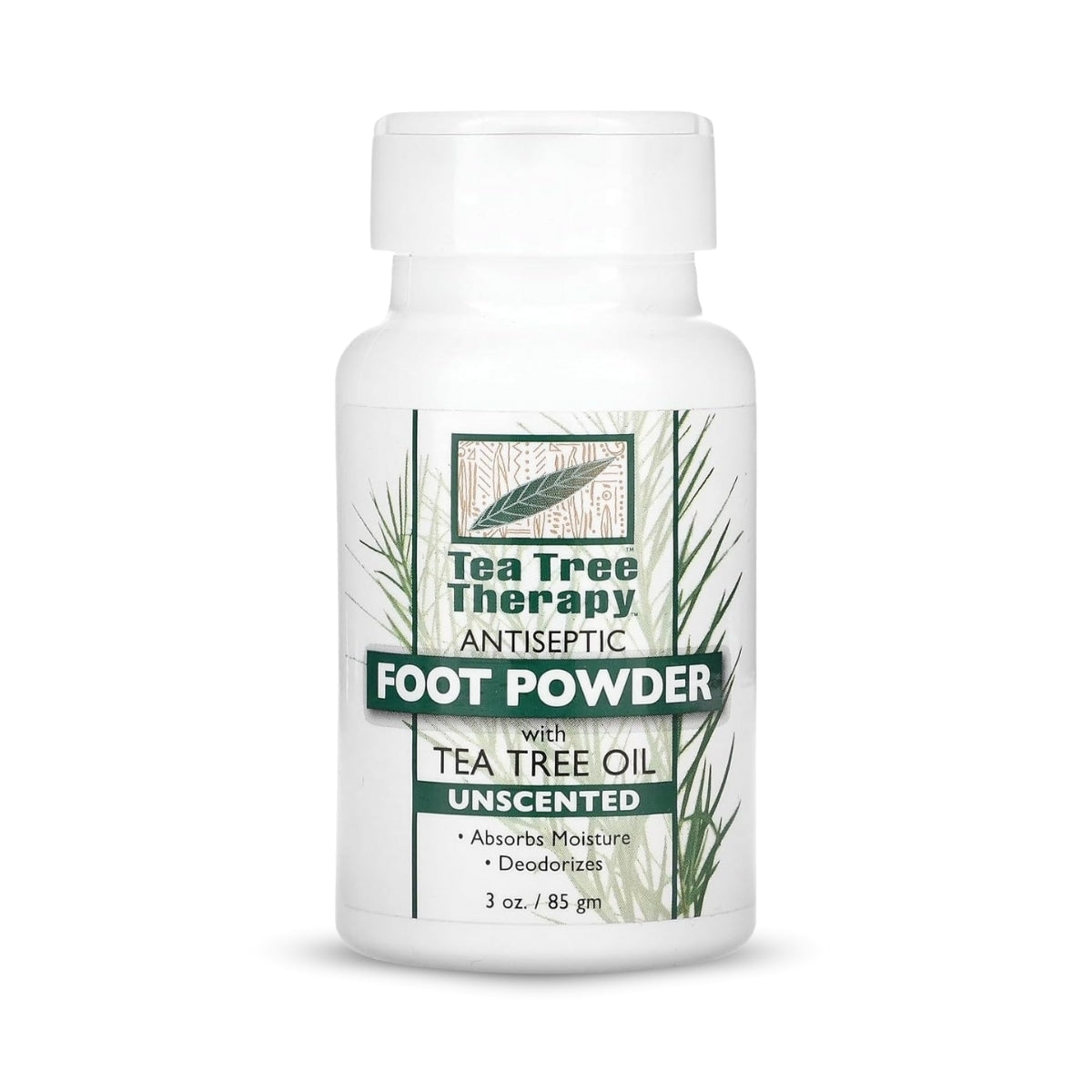 Foot Powder with Tea Tree Oil – Unscented, 3 oz (85 g)