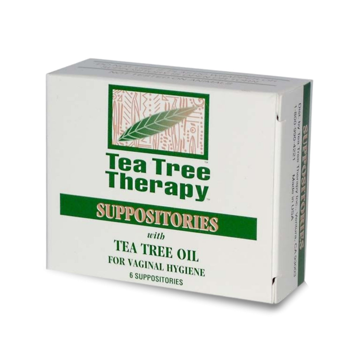 Therapy Vaginal Suppositories – 6 Count, White, Natural Feminine Care with Tea Tree Oil