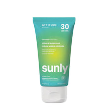 Load image into Gallery viewer, ATTITUDE Mineral Sunscreen with Zinc Oxide, SPF 30, EWG Verified, Broad Spectrum UVA/UVB Protection, Dermatologically Tested, Vegan, Unscented, 5.2 Ounces
