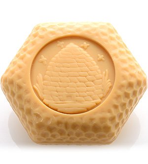 Baudelaire Pure Honey Soap Bar Hex  3.5 Ounce Bar