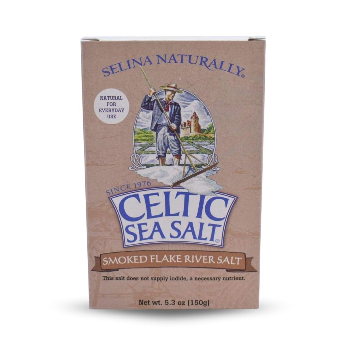 Sea Salt Smoked Flake Salt – Natural, Handcrafted, Slowly Smoked Over Oak, 5.3 oz (150 g)