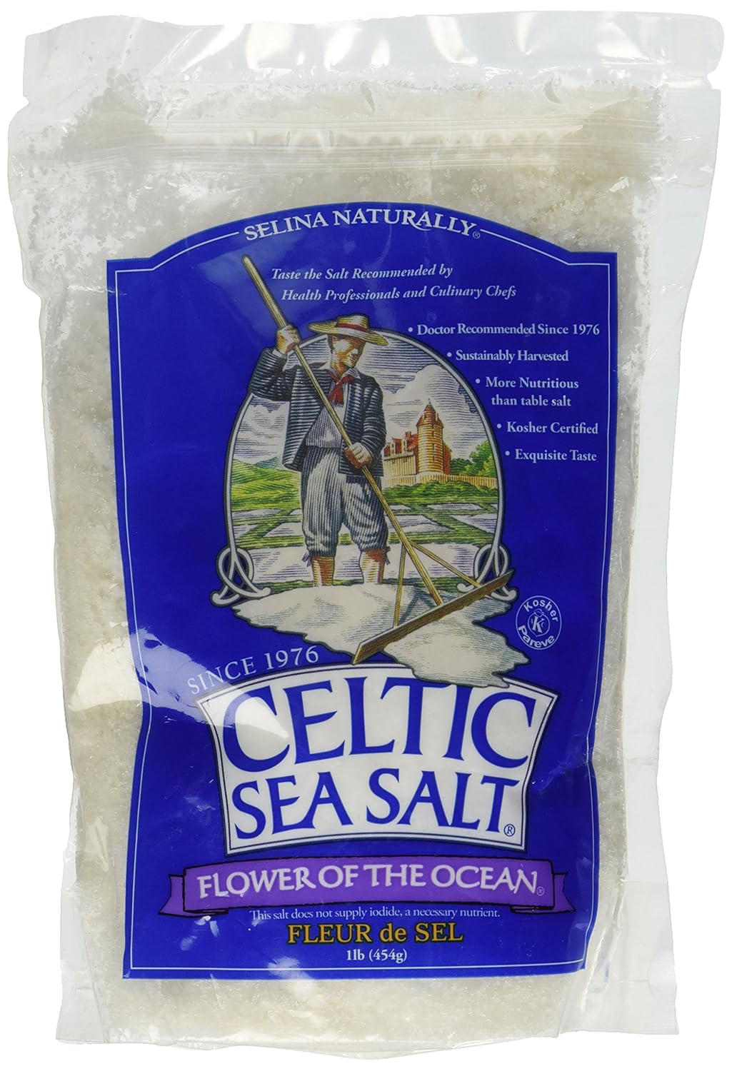 Celtic FLOWER OF THE OCEAN sea salt 1 pound