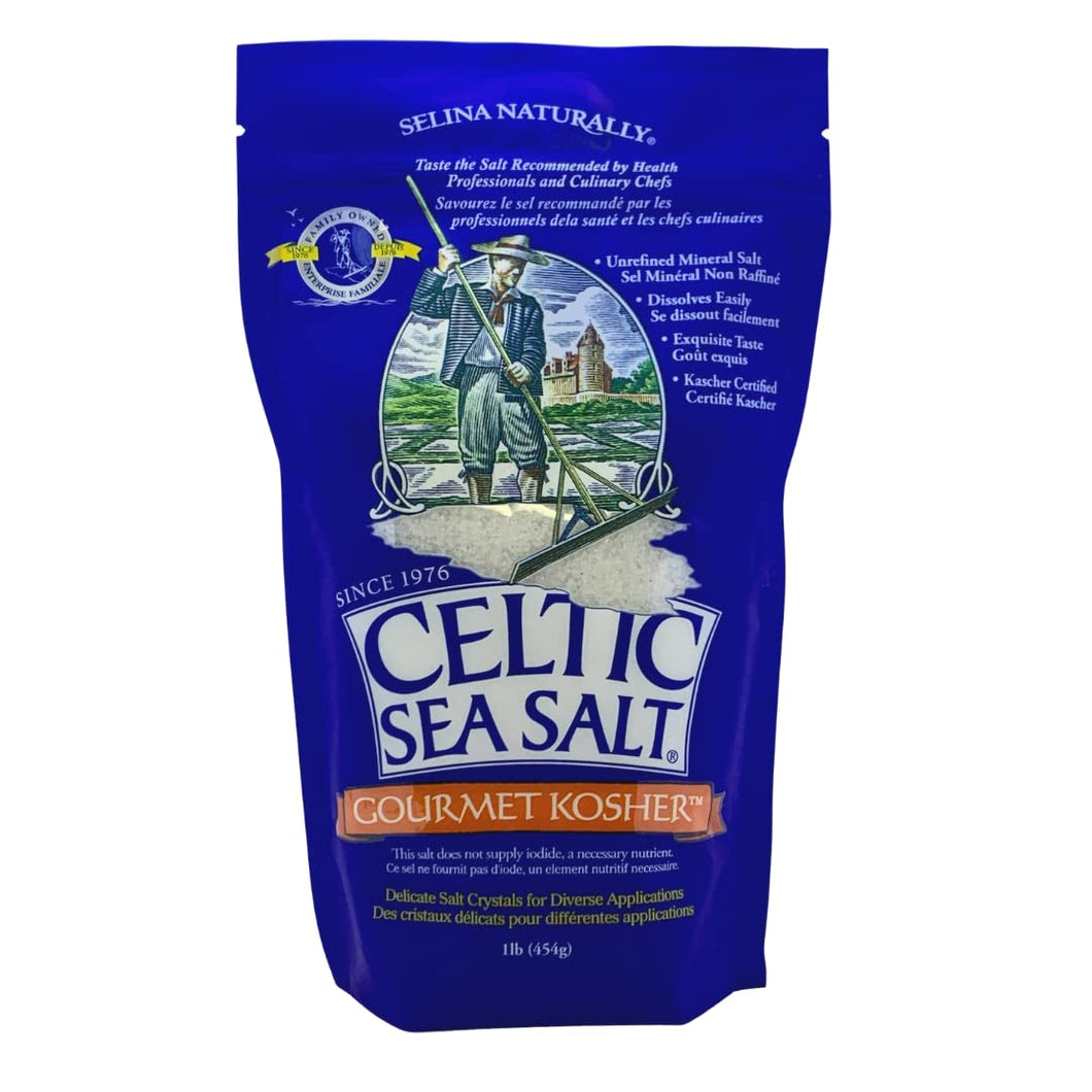 Celtic Sea Salt Gourmet Kosher Salt 1 lb Resealable Bag