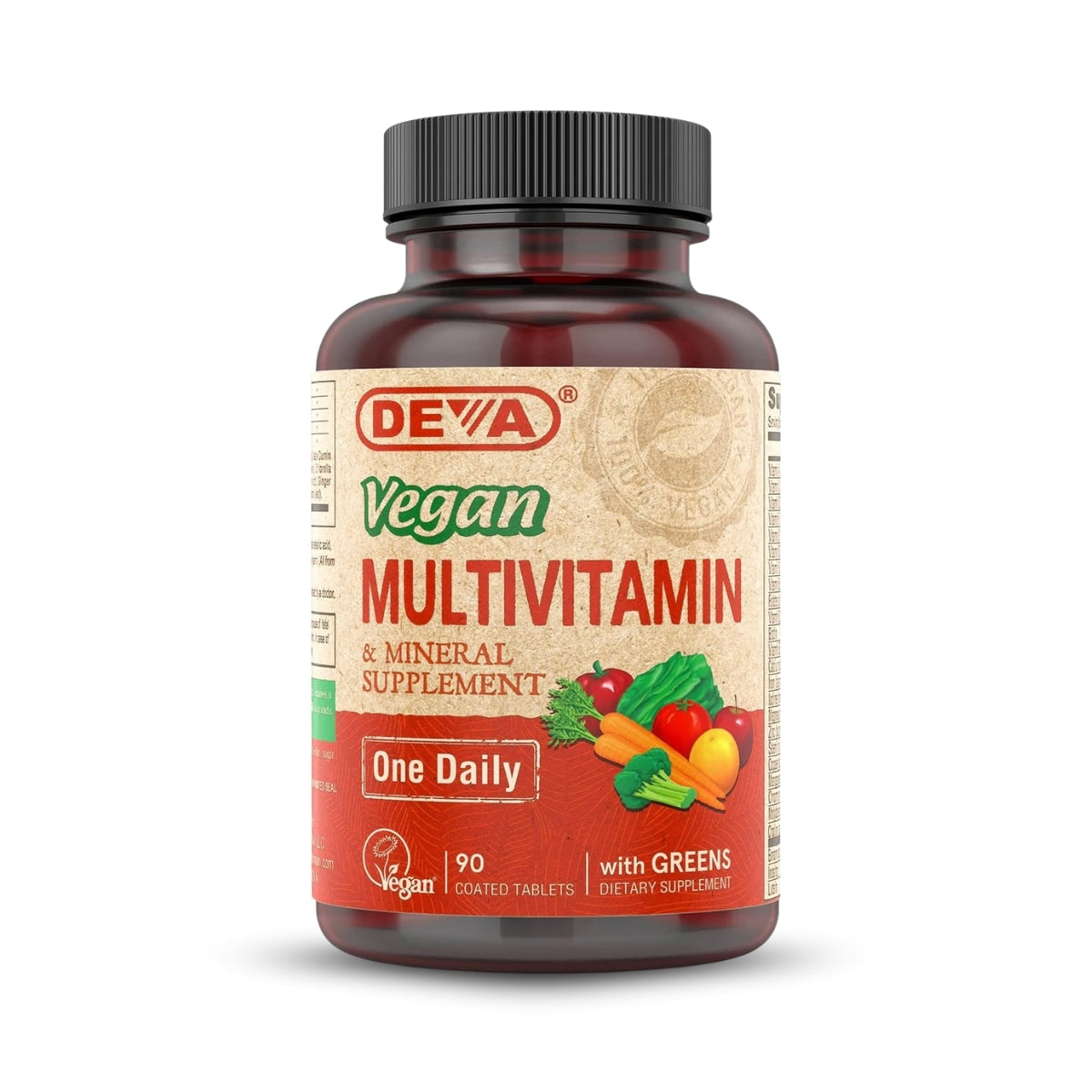 Vegan Multivitamin & Mineral Supplement – Once-Per-Day, High-Potency, 90 Coated Tablets