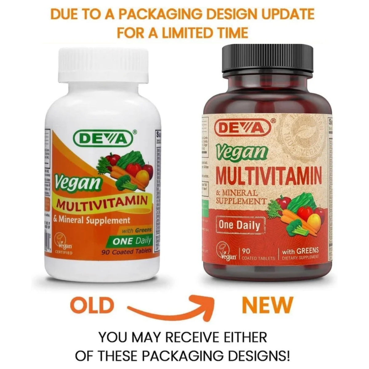 Vegan Multivitamin & Mineral Supplement – Once-Per-Day, High-Potency, 90 Coated Tablets