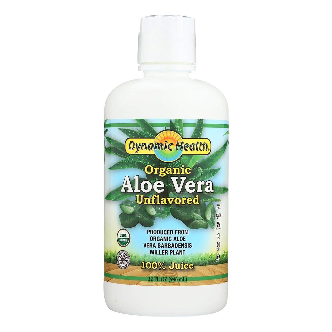 Dynamic Health Organic Aloe Vera Juice Unflavored 32 oz Bottle