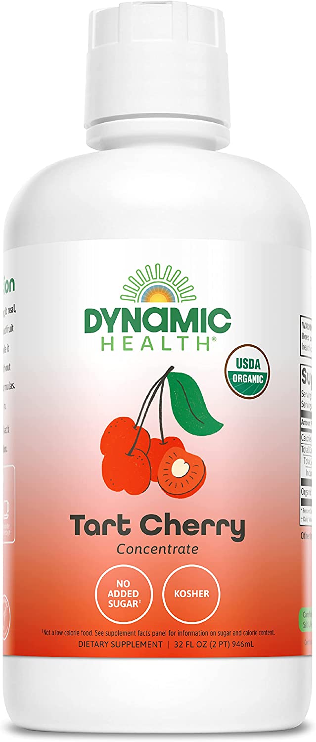 Dynamic Health Organic Tart Cherry Juice Concentrate, 32 Ounce Bottle