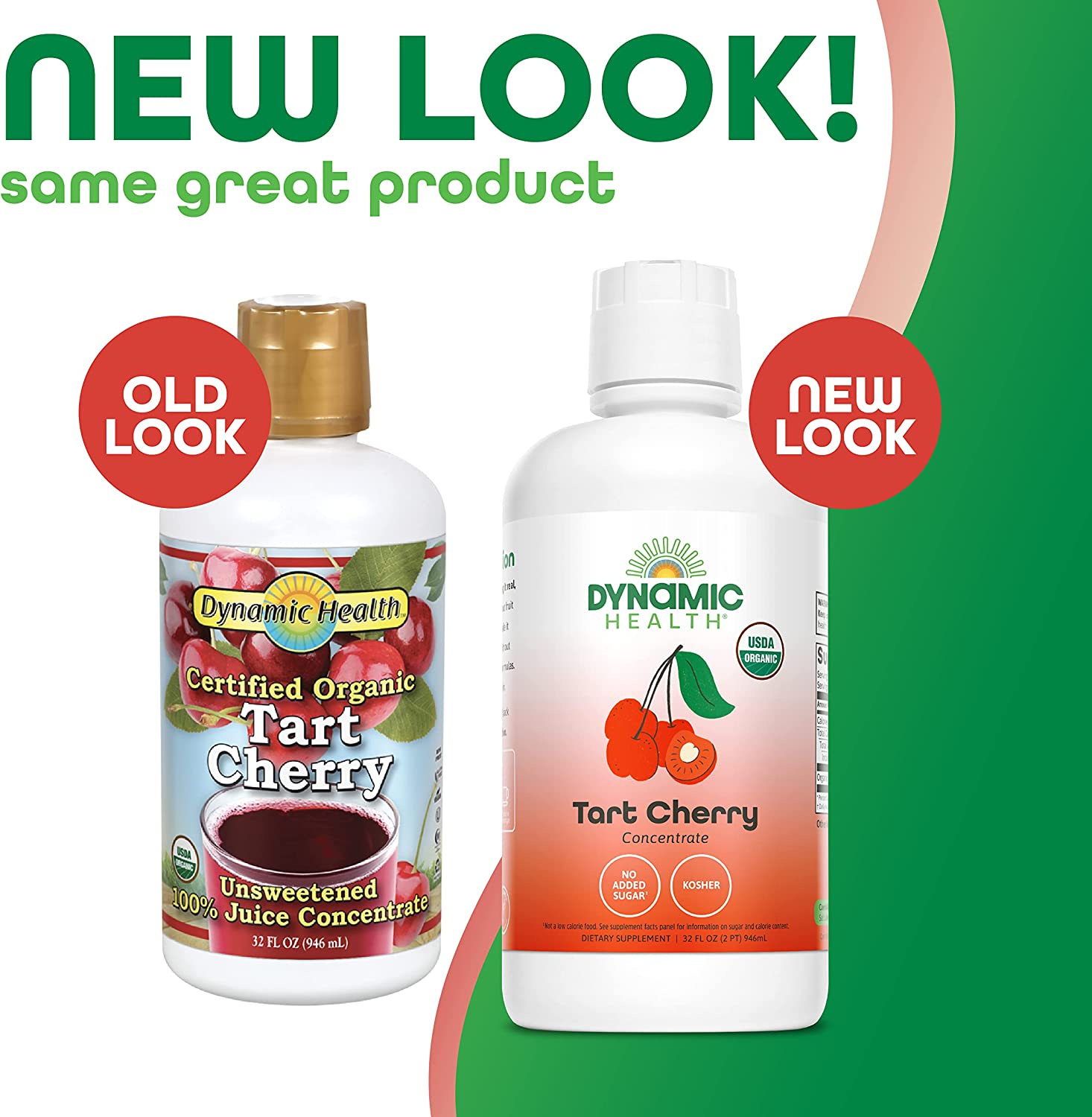 Dynamic Health Organic Tart Cherry Juice Concentrate, 32 Ounce Bottle
