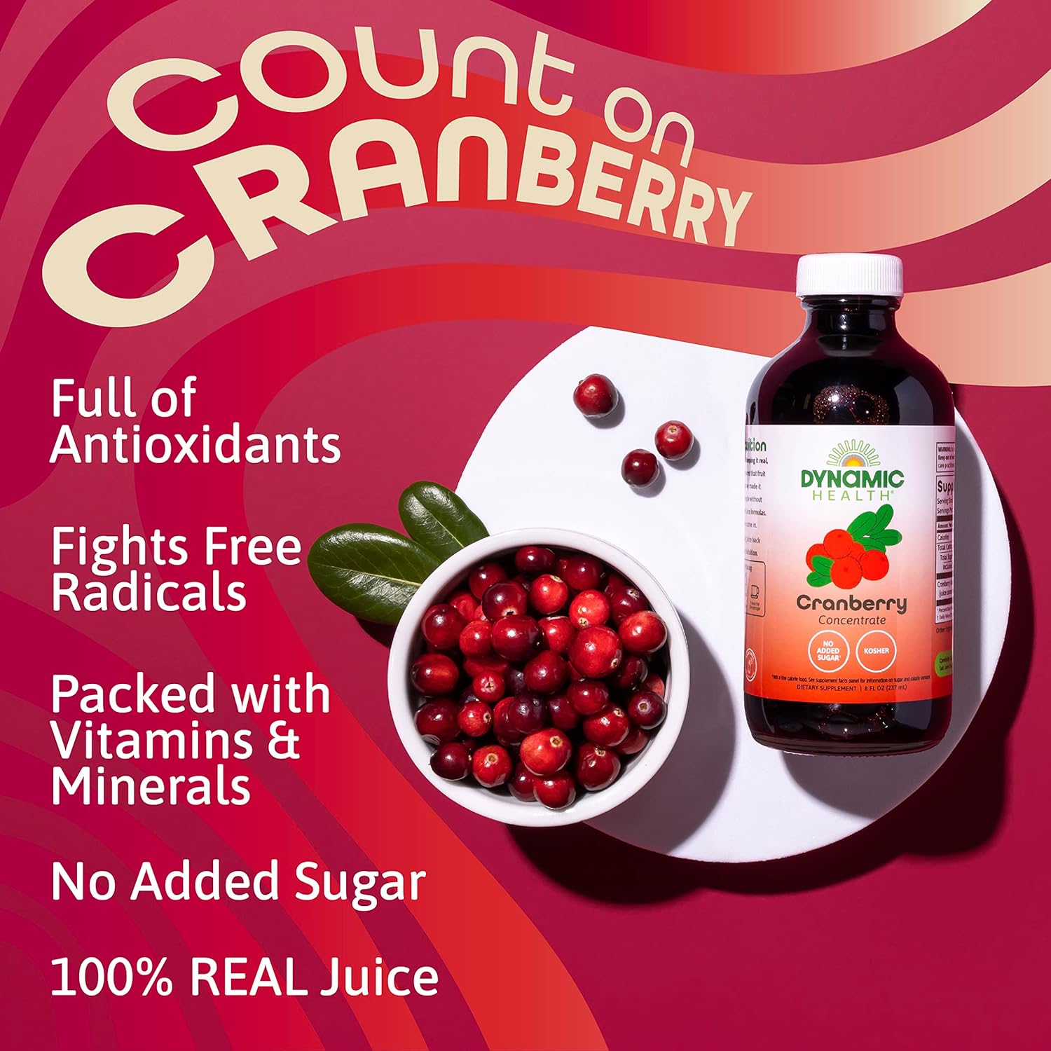 Pure Cranberry Juice Concentrate – Unsweetened, Antioxidant Support, No Added Sugar, 8 fl oz