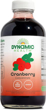 Load image into Gallery viewer, Dynamic Health Pure Cranberry Juice Concentrate, Unsweetened, Natural Antioxidant Support, No Added Sugar, 8 Fl oz
