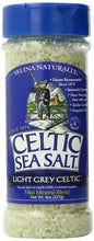 Load image into Gallery viewer, Celtic Light Grey Sea Salt Shaker 8oz – Easy to Use, Large Refillable, Reusable Glass Shaker with Additive-Free, Delicious Sea Salt - Gluten-Free, Non-GMO...
