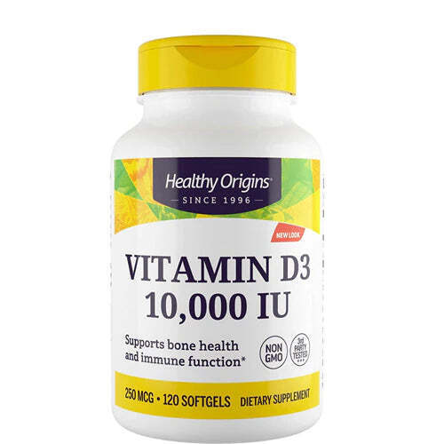 Healthy Origins Vitamin D3 - 10000 IU - 120 Softgels