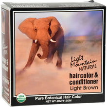 Load image into Gallery viewer, Light Mountain Henna Hair Color &amp; Conditioner - Light Brown Hair Dye for Men/Women, Organic Henna Leaf Powder and Botanicals, Chemical-Free Semi-Permanent Hair Color, 4 Oz
