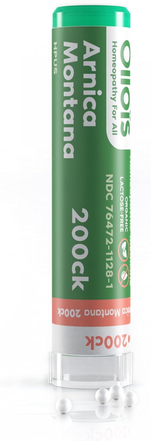 OLLOIS Vegan Arnica Montana 200CK Organic Lactose-Free Homeopathic Medicine, 80 Pellets Size:80 Count (Pack of 1)