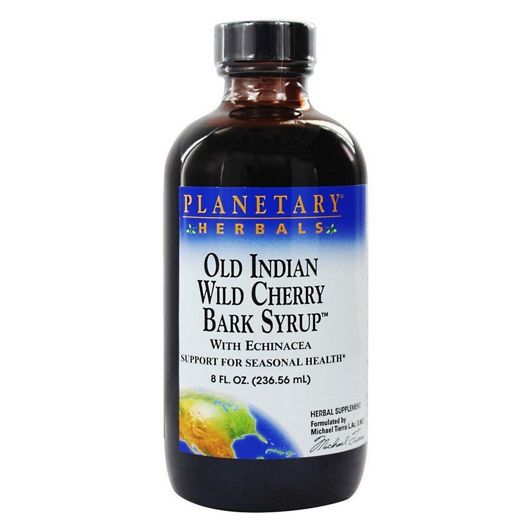 Planetary Herbals Old Indian Wild Cherry Bark Syrup with Echinacea - Natural - 8 oz