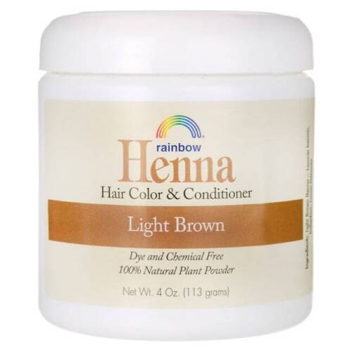 Rainbow Research Henna Hair Color and Conditioner Light Brown, 4 Ounce