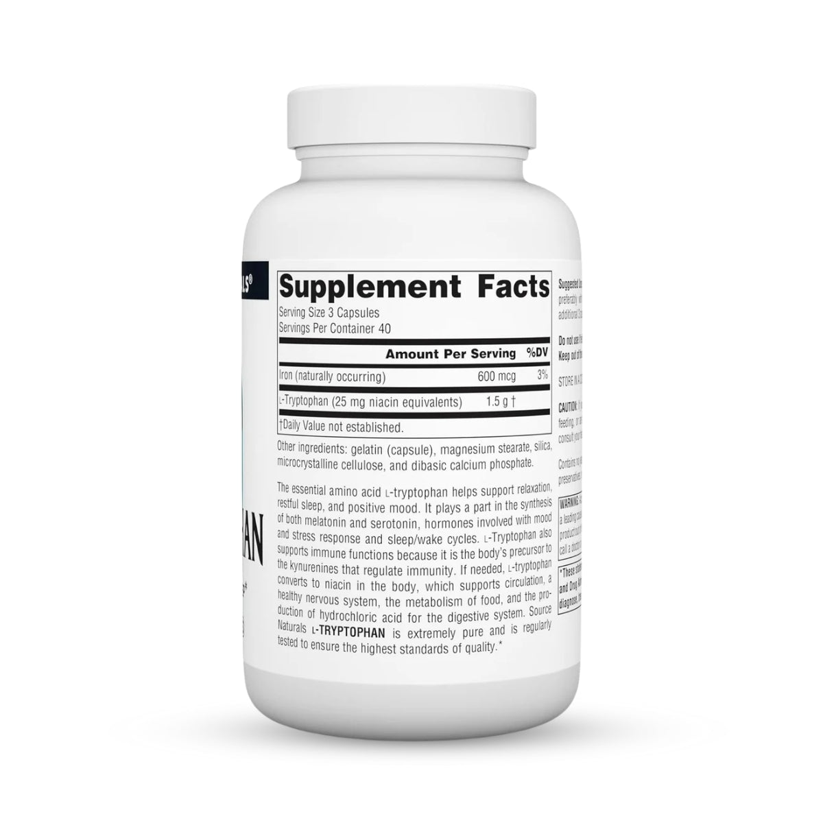 L-Tryptophan 500 mg – Mood, Relaxation & Sleep Support – 120 Capsules