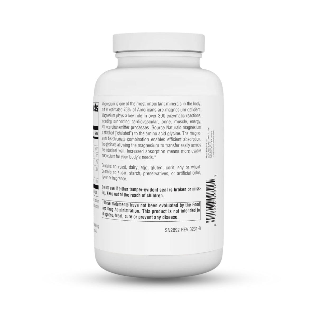 Magnesium Glycinate 200 mg – Calm Energy, Bone & Heart Support – 180 Tablets