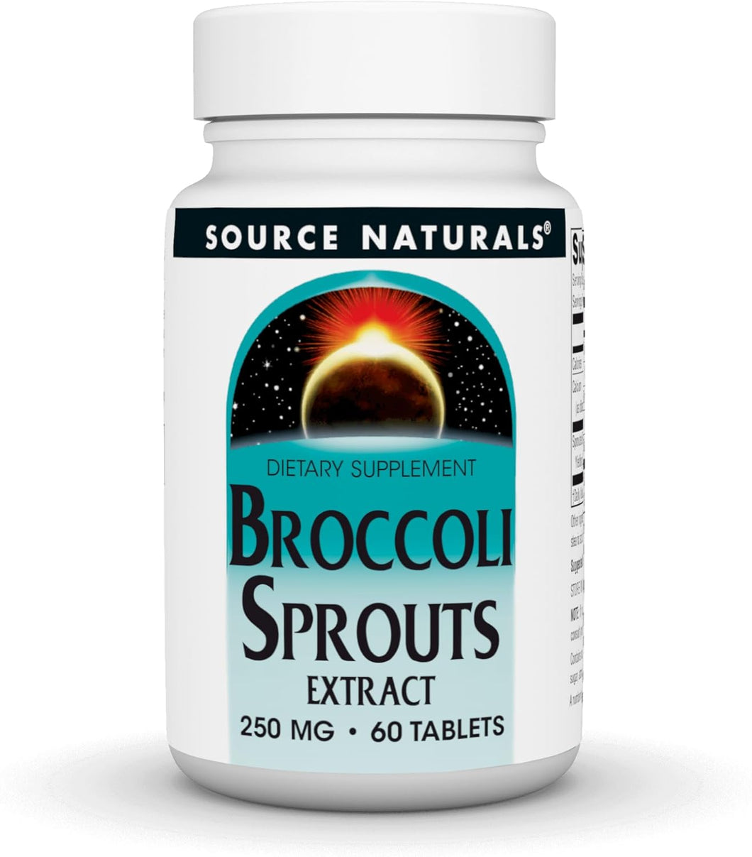 Source Naturals Broccoli Sprouts Extract, Provides 2,000 mcg of Sulforaphane per Serving, 250 mg - 60 Tablets