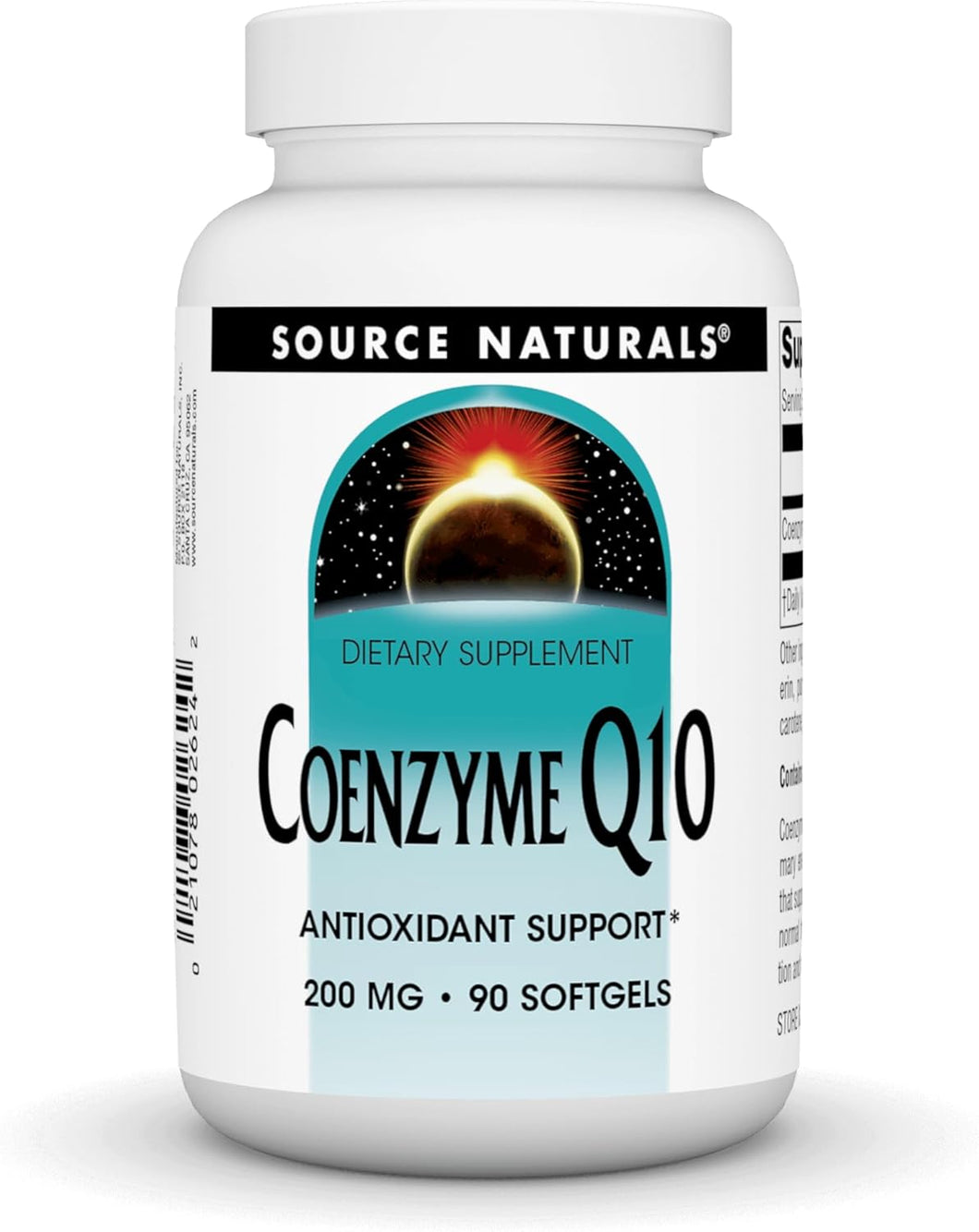 Source Natural Coenzyme Q10, Antioxidant Support*, For Heart, Brain, Immunity, & Liver Support, 200 mg - 90 Softgels