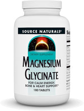 Load image into Gallery viewer, Source Naturals Magnesium Glycinate, for Calm Energy, Bone &amp; Heart Support*, 200 mg per Serving - 180 Tablets
