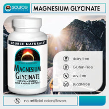 Load image into Gallery viewer, Source Naturals Magnesium Glycinate, for Calm Energy, Bone &amp; Heart Support*, 200 mg per Serving - 180 Tablets
