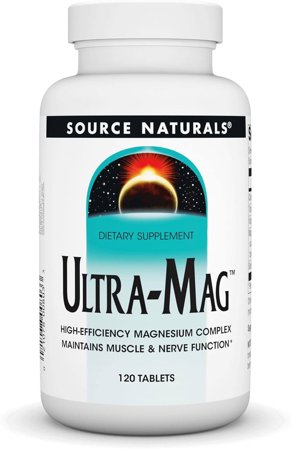 Source Naturals Ultra-Mag High-Efficiency Magnesium Complex Maintains Muscle & Nerve Function 120 Tablets