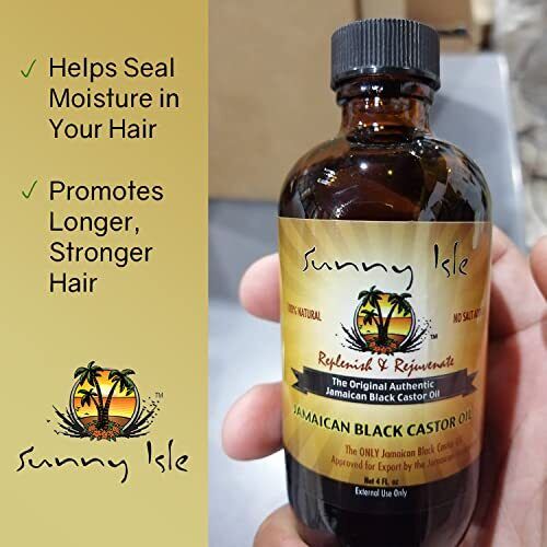 Sunny Isle Jamaican Black Castor Oil 4oz 100% Natural Treatment for Hair, Scalp and Skin