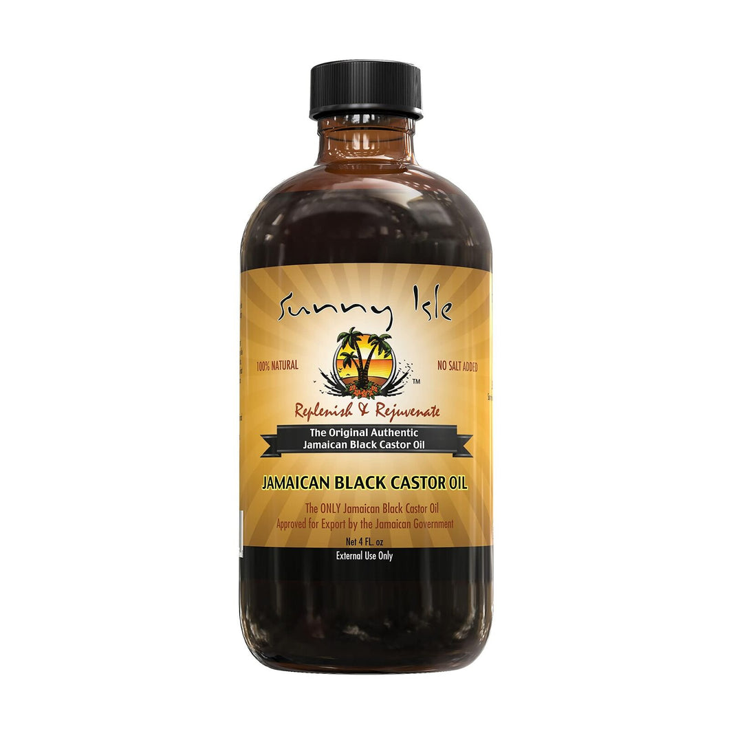 Sunny Isle Jamaican Black Castor Oil 4oz 100% Natural Treatment for Hair, Scalp and Skin