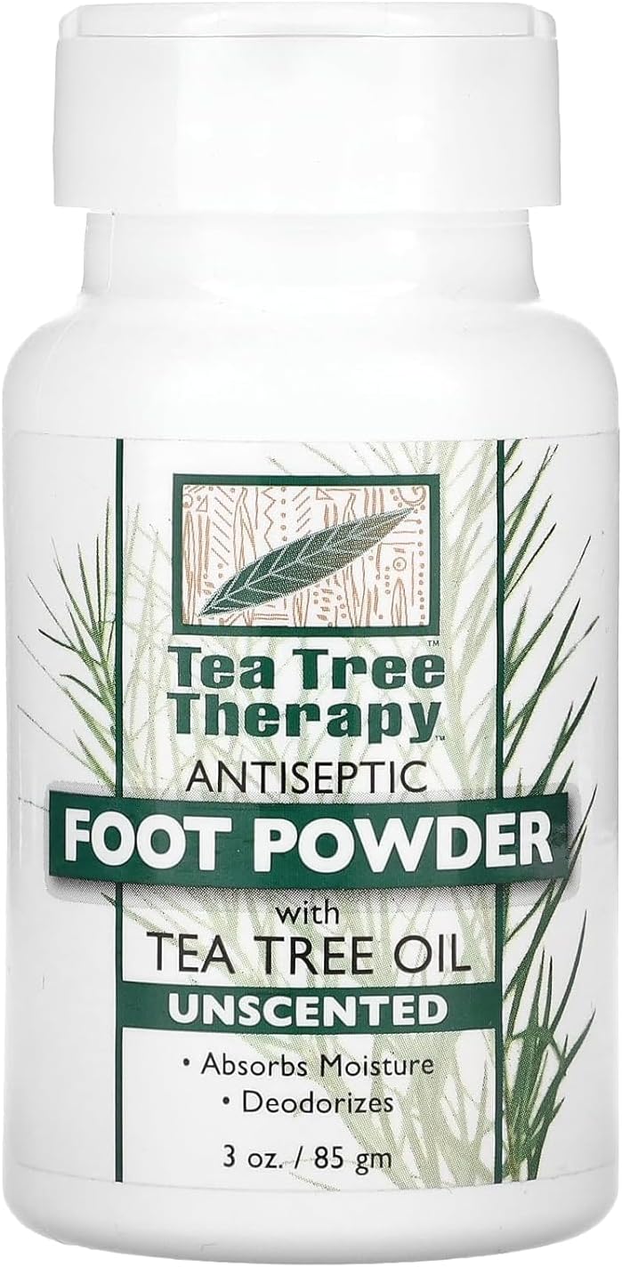 Tea Tree Therapy Foot Powder with Tea Tree oil Unscented 3oz (85g)