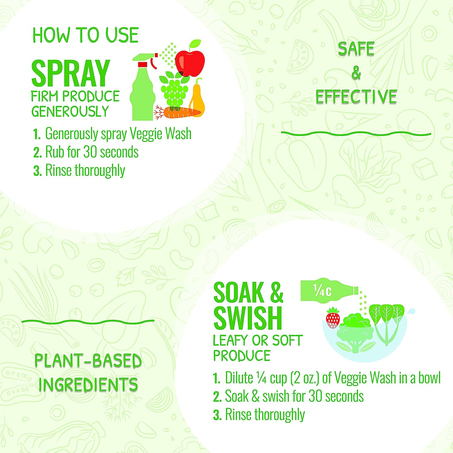 Natural Fruit and Vegetable Wash – 2.5 fl. oz. Spray, Convenient Travel Size