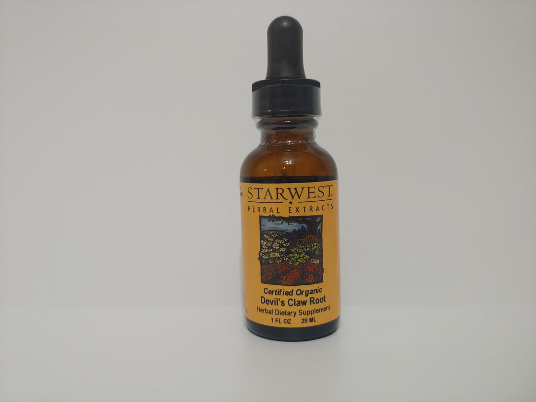 StarWest Devil's Claw Root Herbal Extract 1oz Certified Organic