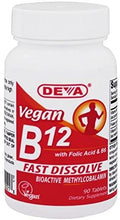 Load image into Gallery viewer, Deva Vegan B12 Sublingual - 90 Sublingual Tablets
