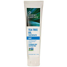 Load image into Gallery viewer, Desert Essence Tea Tree Oil Toothpaste - Mint - 6.25 Oz - Refreshing Taste - Deep Cleans Teeth &amp; Gums - Helps Fight Plaque - Sea Salt - Pure Essential Oil - Baking Soda - Promotes Healthy Mouth
