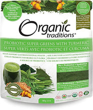 Load image into Gallery viewer, Organic Traditions Probiotic Super Greens with Turmeric Powder (21 Servings)
