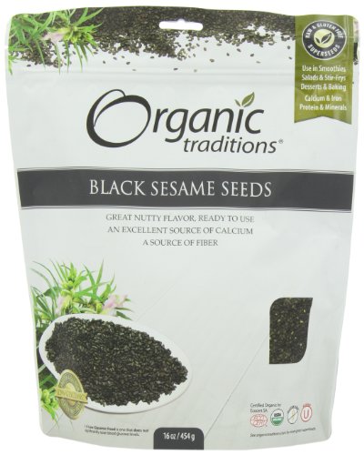 Organic Traditions Black Sesame Organic Seeds, 16 Ounce