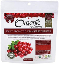 Load image into Gallery viewer, Organic Traditions Daily Probiotic Cranberry Supreme Powder Supports Urinary Tract Health (50 Servings)

