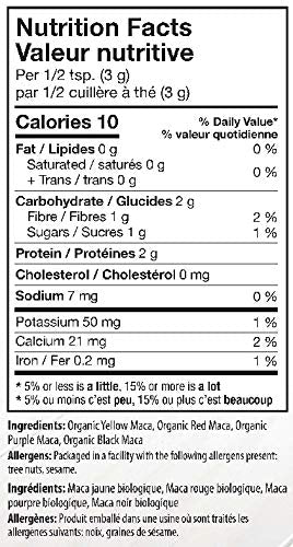 Organic Traditions Organic 6:1 Maca X-6 Powder Raw Black and Red-Purple, 5.3 Ounce